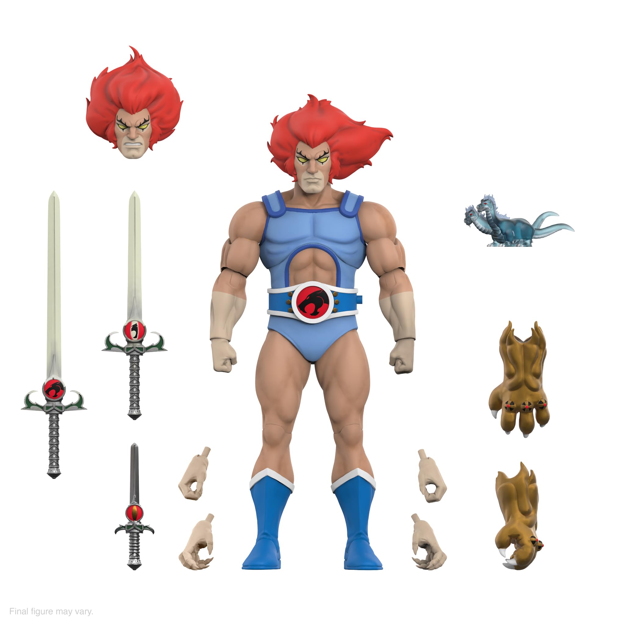 ¡Super7 ÚLTIMOS! Thundercats Lion-O (ojos LED) - Figura de acción Thundercats de 7 con accesorios Coleccionables de dibujos animados clásicos y juguetes retro