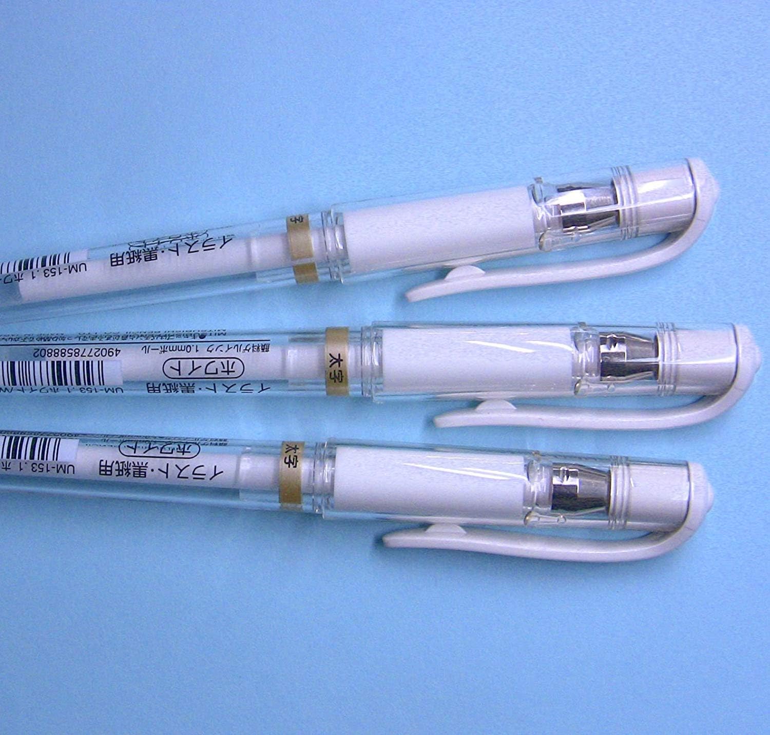 Uni-Ball UM 153 Signo Broad Point Gel Pen - White - Pack of 3 : Office Products