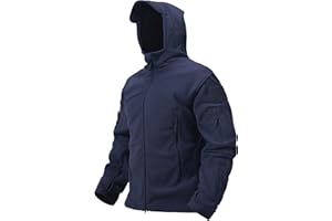 TACVASEN Mens Fleece Jacket Full Zip Tactical Hoodies Winter Coats Windproof Hoodies Warm Hunting