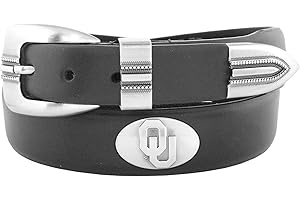 ZEP-PRO Zeppelin Products Inc. NCAA Oklahoma Sooners Tip Leather Concho Belt