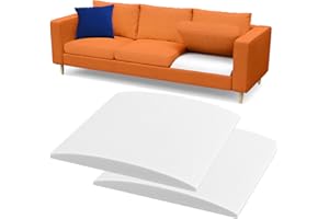 SELLMAZON Couch Cushion Support for Sagging Seat - 20" x 20"x 2" High-Density Curved 40D Sofa Cushion Support, Couch Supporter for Under The Cushions, White 2 Pack