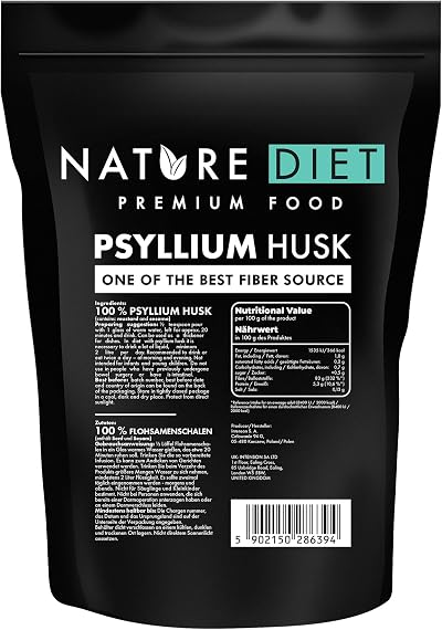 Nature Diet Psyllium Husk 1000 g Fibre Source Digestion Detox