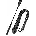 Horse Whip 27" Crop 18" Faux Leather Set Black Riding Whip Horse Whips and Crops Equestrian Horse Whip Set