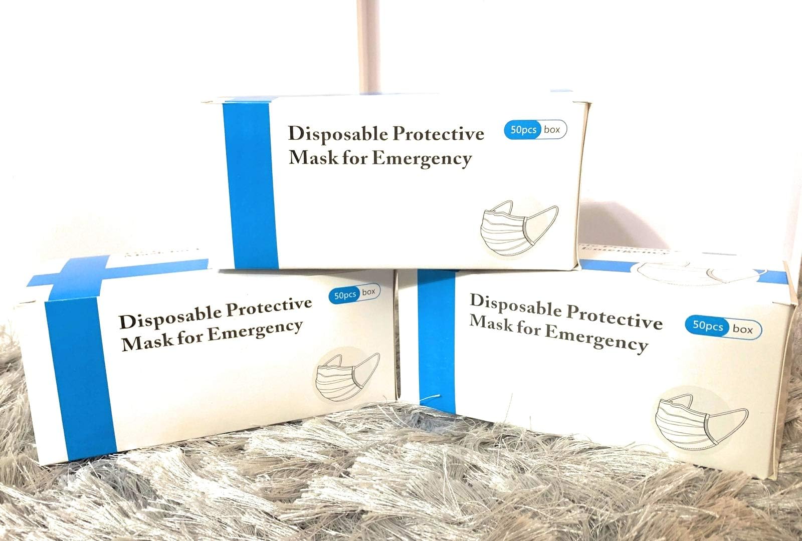 EBEIZZI 3-Ply Anti Dust Breathable Disposable Respirator - 50Pcs