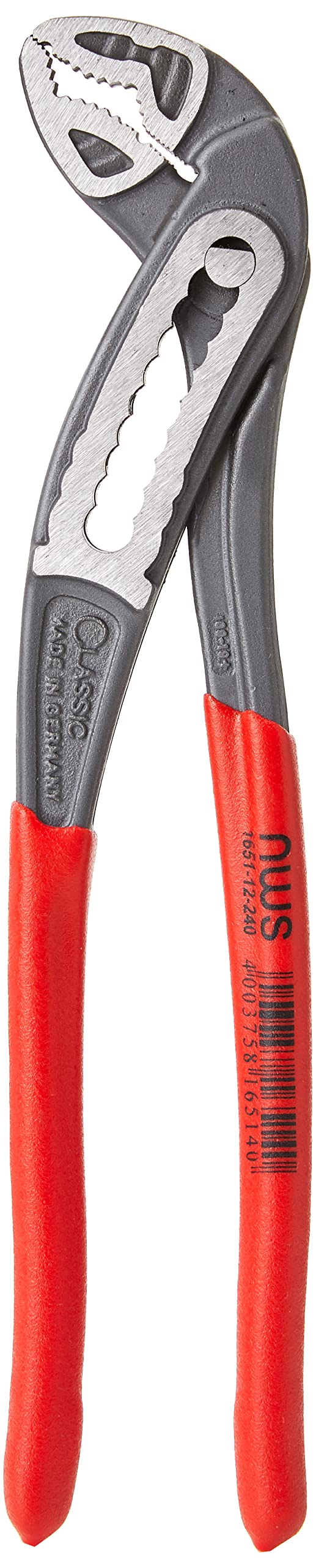 Nws 1651-12-240-SB CLASSICPLUS WATERPUMP Pliers 240MM, Silver/Red
