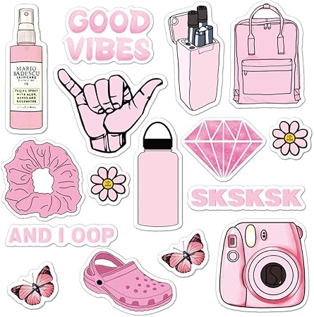Amazon Anerza カラフル Vsco ステッカー ハイドロフラスク用 ピンク Stickers Pink おもちゃ おもちゃ