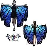 GRAJTCIN Womens Both Sides Butterfly Wings Shawl