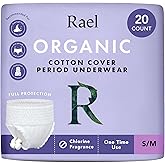 Rael Disposable Underwear for Women, Organic Cotton Cover - Postpartum Essentials, Leak Locker, Unscented, Maximum Coverage (