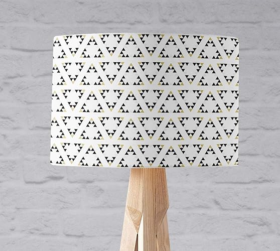 Black and White Geometric Lampshade Ceiling light shade or Table lamp