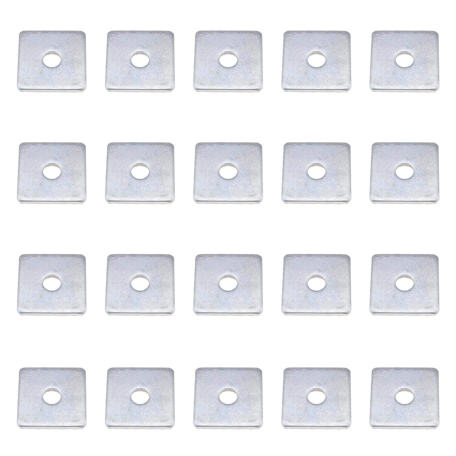 Be In Your Mind 20Pcs Square Flat Washer, Cold Galvanizing Carbon Steel for Automotive Home Industry (M10x40x4mm)