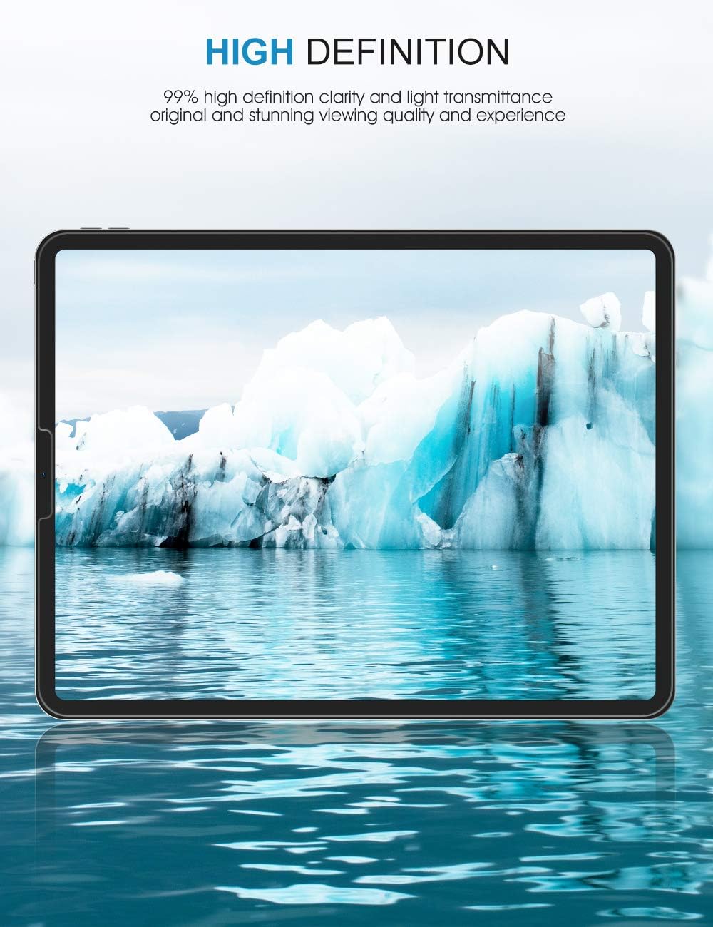 SPARIN (2 Pack) Screen Protector for iPad Pro 12.9 inch (2020 & 2018, 4th and 3rd Generation), Tempered Glass Screen Protector Work with Face ID / Apple Pencil: Computers & Accessories