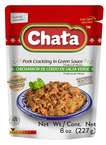 CHATA PORK CRACKLING IN SALSA VERDE, 8 OZ, PACK OF 1