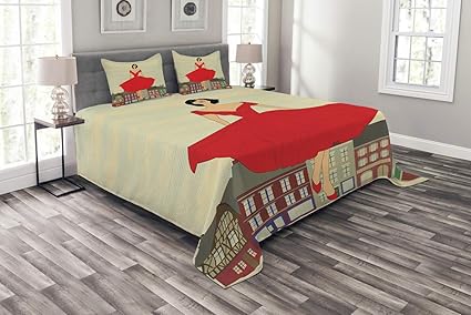 Amazon Com Ambesonne Vintage Woman Bedspread Set King Size