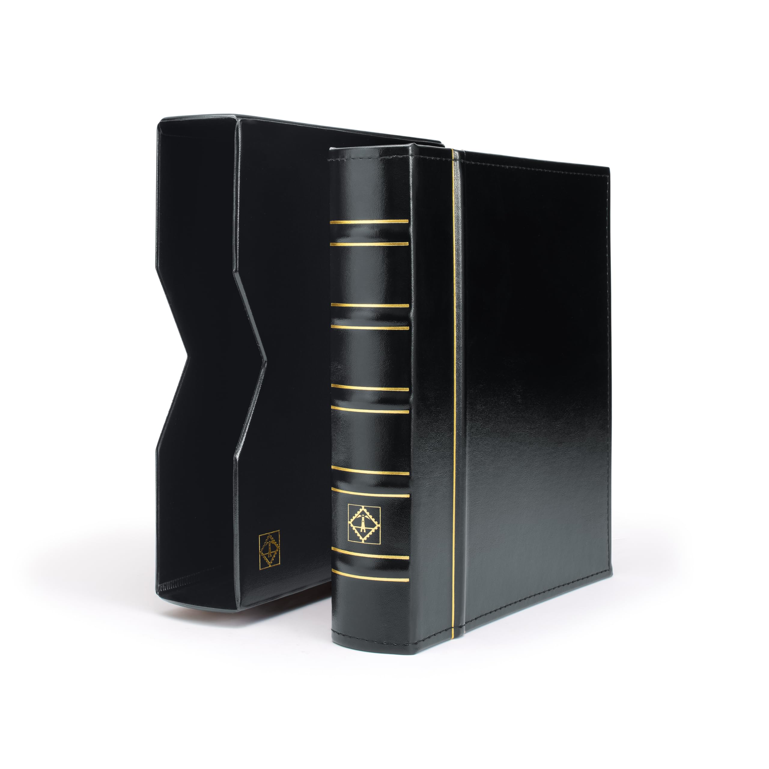 Leuchtturm 313506 Coin Album Optima Classic - 10 coin sleeves for Ø 42, 27, 20, 34 mm, 2 cover sheets, protective case, black