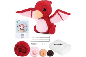 SOCNITC Needle Felting Kit for Beginners, Needle Felting Starter Kit, Needle Felting Needles for Beginners, Felt Animals Kit with Felting Wool, Felting Needles, Instructions for DIY Crafts