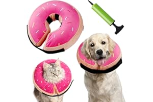 VERASTE Dog Cone Collar,Soft Cone Collar for Dogs After Surgery for Large Medium Small Dogs,Pet Inflatable Collar Protective Recovery Donut Collar to Prevent Pets from Touching Stitches Small(Neck:5"-8")