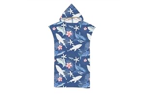 LOMTRATS Quick Dry Surf Poncho Changing Towel Robe Hoodie for Adults Men Women,Microfiber Swimming Beach Surfing Diving Home Hot Springs Bathing Parka