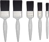 Harris Essentials Woodwork Gloss Paint Brush Set 5pc 0.5in 1in 1.5in 2in
