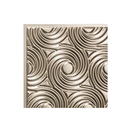 Fasade Easy Installation Cyclone Brushed Nickel Glue Up Ceiling