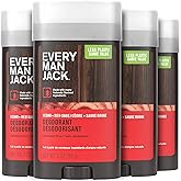 Every Man Jack Cedar & Red Sage Men’s Deodorant - Stay Fresh with Aluminum Free Deodorant For all Skin Types - Odor Crushing, Long Lasting, with Naturally Derived Ingredients - 3 oz - 4 Pack