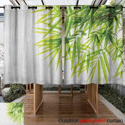 Amazon Com Andytours Outdoor Grommet Top Curtain Panel Bamboo