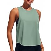 JOYSPELS Workout Tank Tops for Women, Quick Dry Ice Silk Athletic Running Shirts, Loose Fit Sleeveless Gym Tops