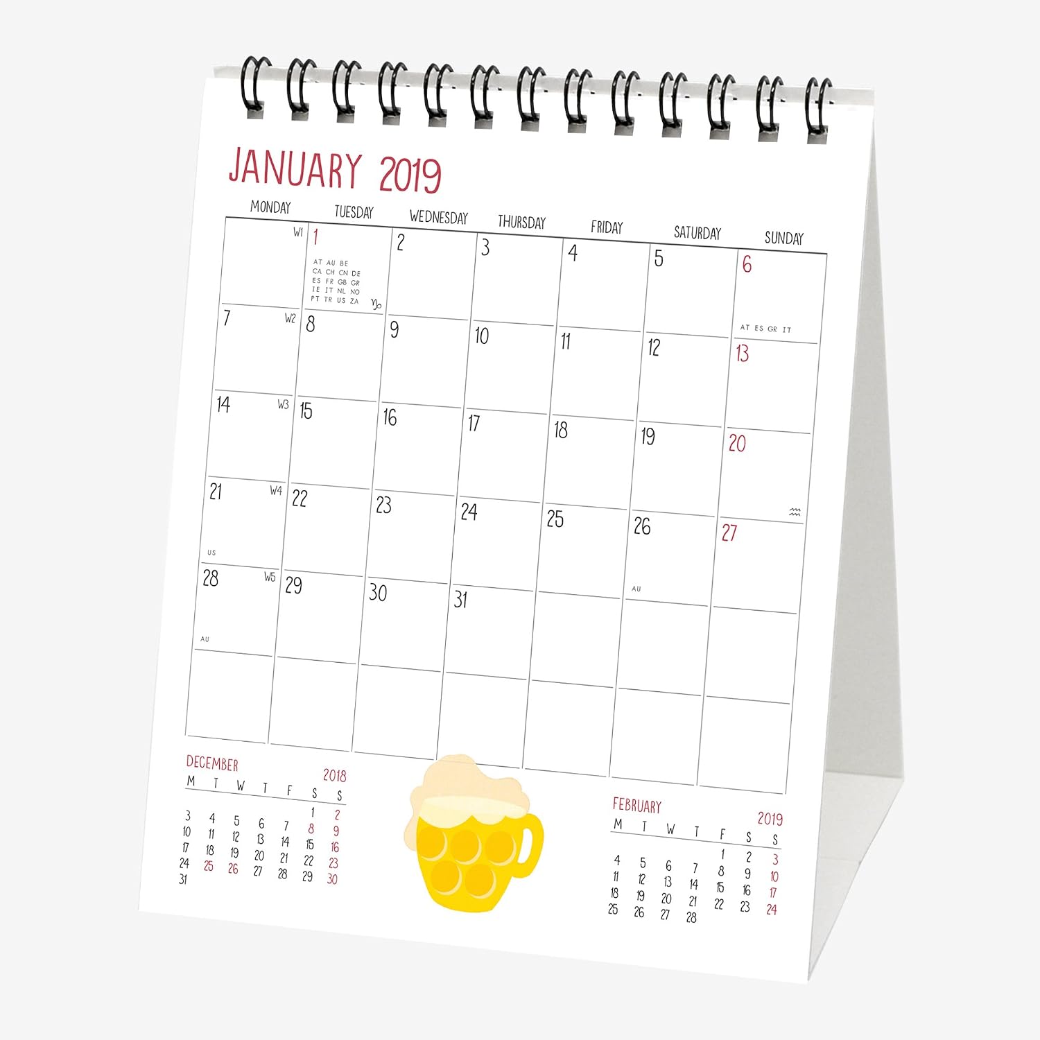 Legami Calendario Da Tavolo 2019 Dimensioni 12 X 145 Cm