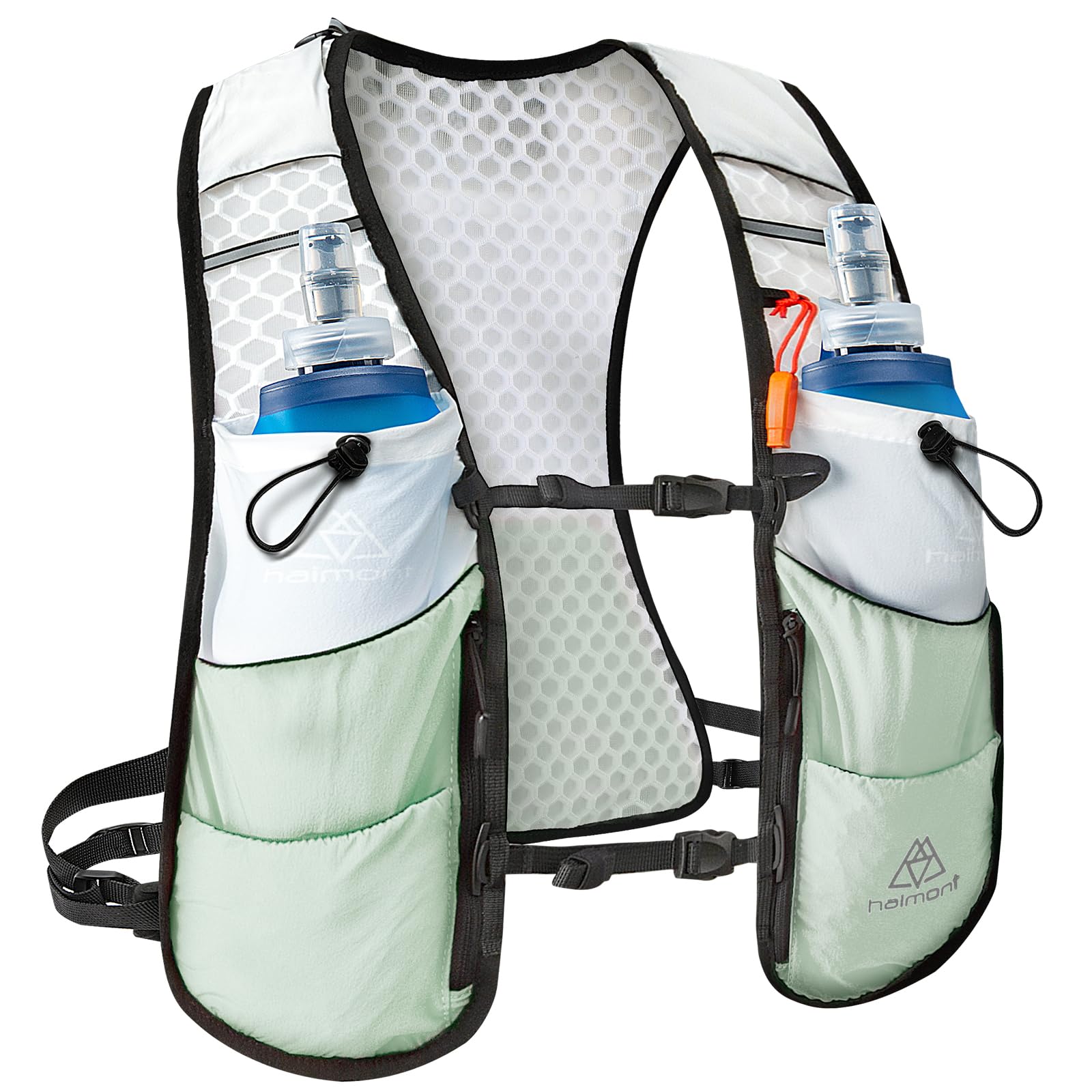 Photo 1 of (missing bladder) Haimont Hydration Vest Running Pack with 2 Soft Flasks, 5L Running Vest for Women Men, Adjustable Hydration Vest Backpack
