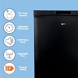 Igenix IG100B Freestanding Chest Freezer 99 Litre Black with Basket view 2