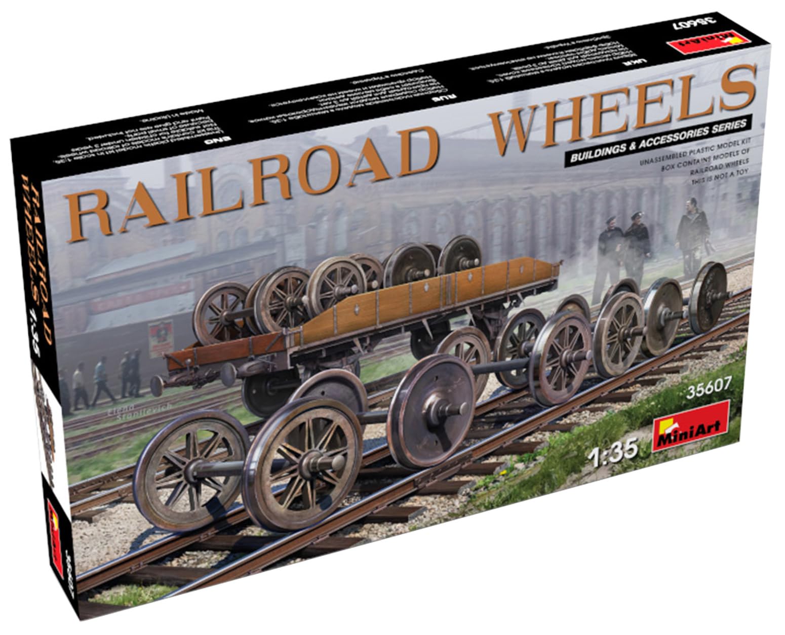 Miniart 1:35 - Railroad Wheels Art Craft Kit for Modellers Aged 14 and Over