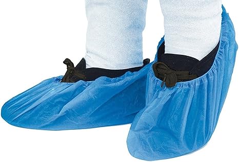 Amazon Co Jp Keepjoy シューズカバー 100枚セット 使い捨て ビニール 靴カバー 簡単便利 衛生 家庭用品 ブルー ホーム キッチン