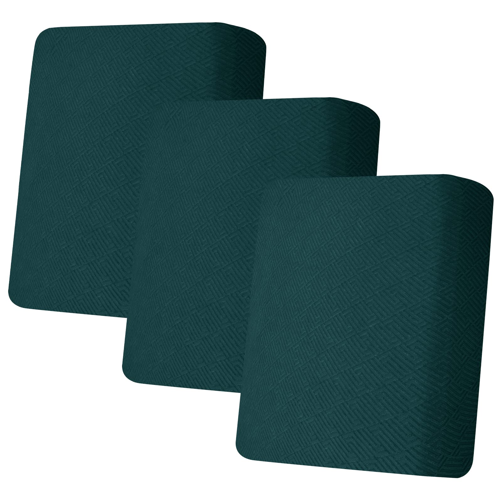 CHELZEN Stretch Sofa Seat Cushion Cover, Fitted Sofa Cushion Slipcovers, Couch Cushion Covers, Replacement for Individual Cushion Furniture Protector (1 Seater*3, Blackish Green)