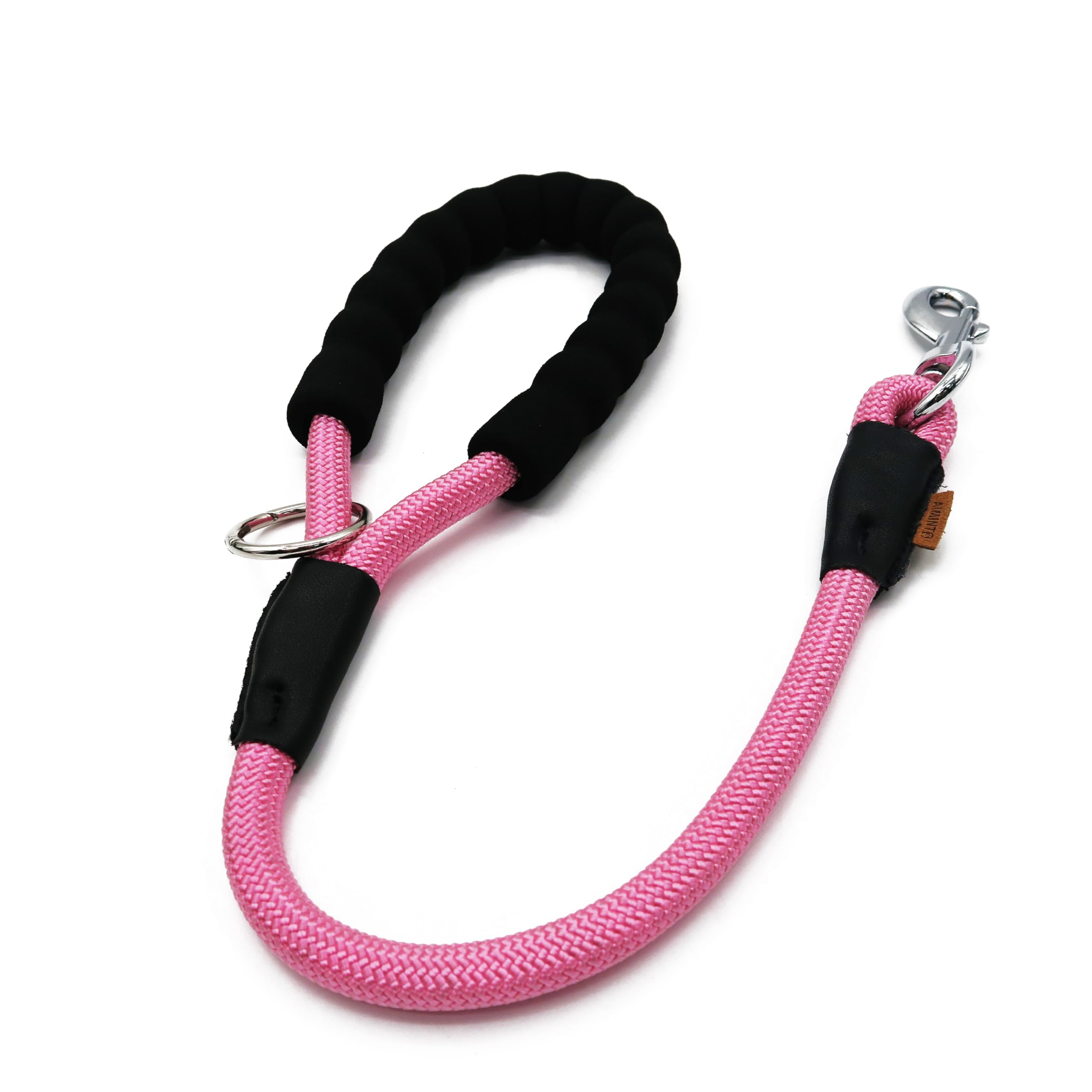 Aiminto Dog Leash, Braided Rope Traction – Walking Training Lead for Medium/Large Dogs ((1/2") - 2FT, Pink)