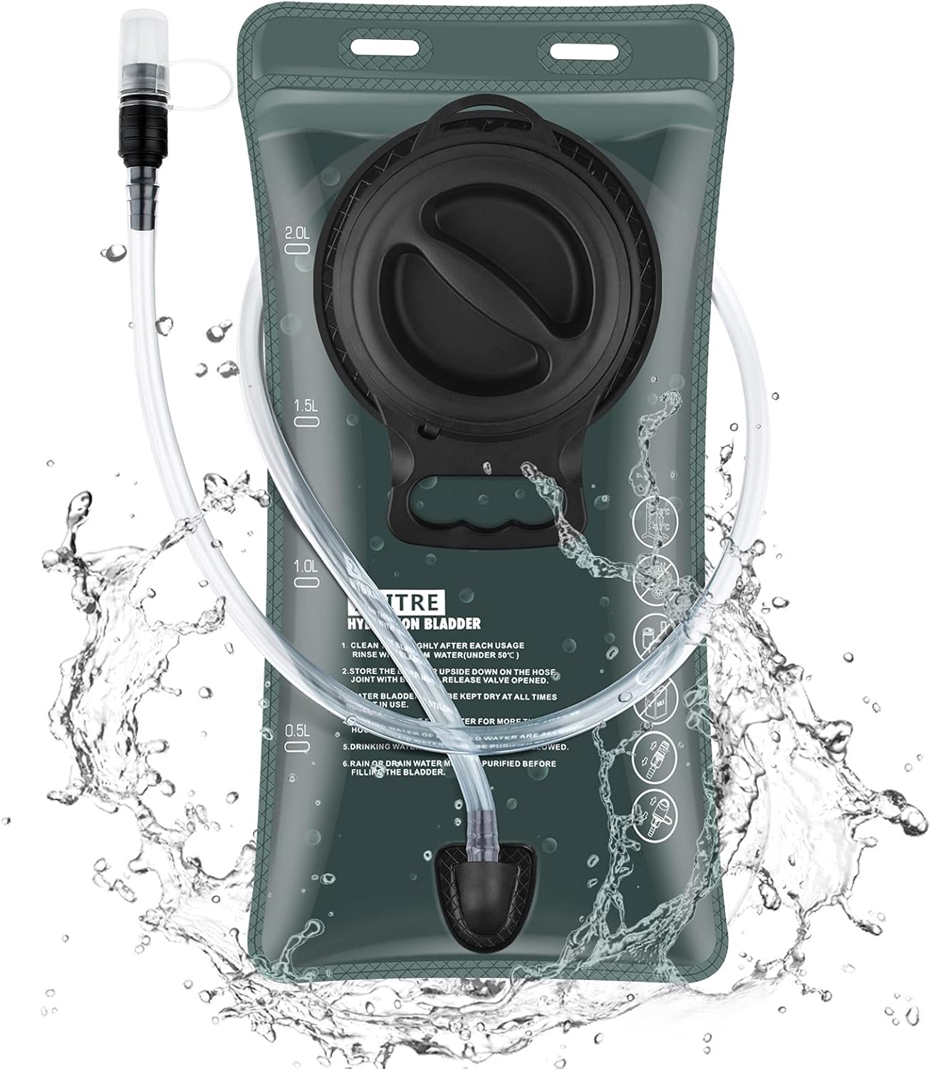 BROTOU Hydration Water Bladder 2L Leak Proof Water Reservoir, BPA Free and Taste Free, Hydration Bag Pack Hiking, Outdoor, Cycling, Running, Climbing and Camping : Sports & Outdoors