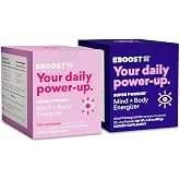 EBOOST Super Powder Drink Mix Acai Pomegranate and Pink Lemonade 20 Pack Hydration Energizer Electrolytes Powder 13 Vitamins Minerals 110 mg Caffeine No Added Sugar Bundle