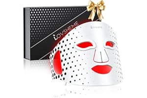 Lovsheme Red Light Therapy Mask for Face - 3 Light Modes, Ultra-Soft Comfort, Precise wavelength, Professional LED Face Mask Light Therapy for Skin Rejuvenation, Anti-Aging & Acne Treatment, Home Use