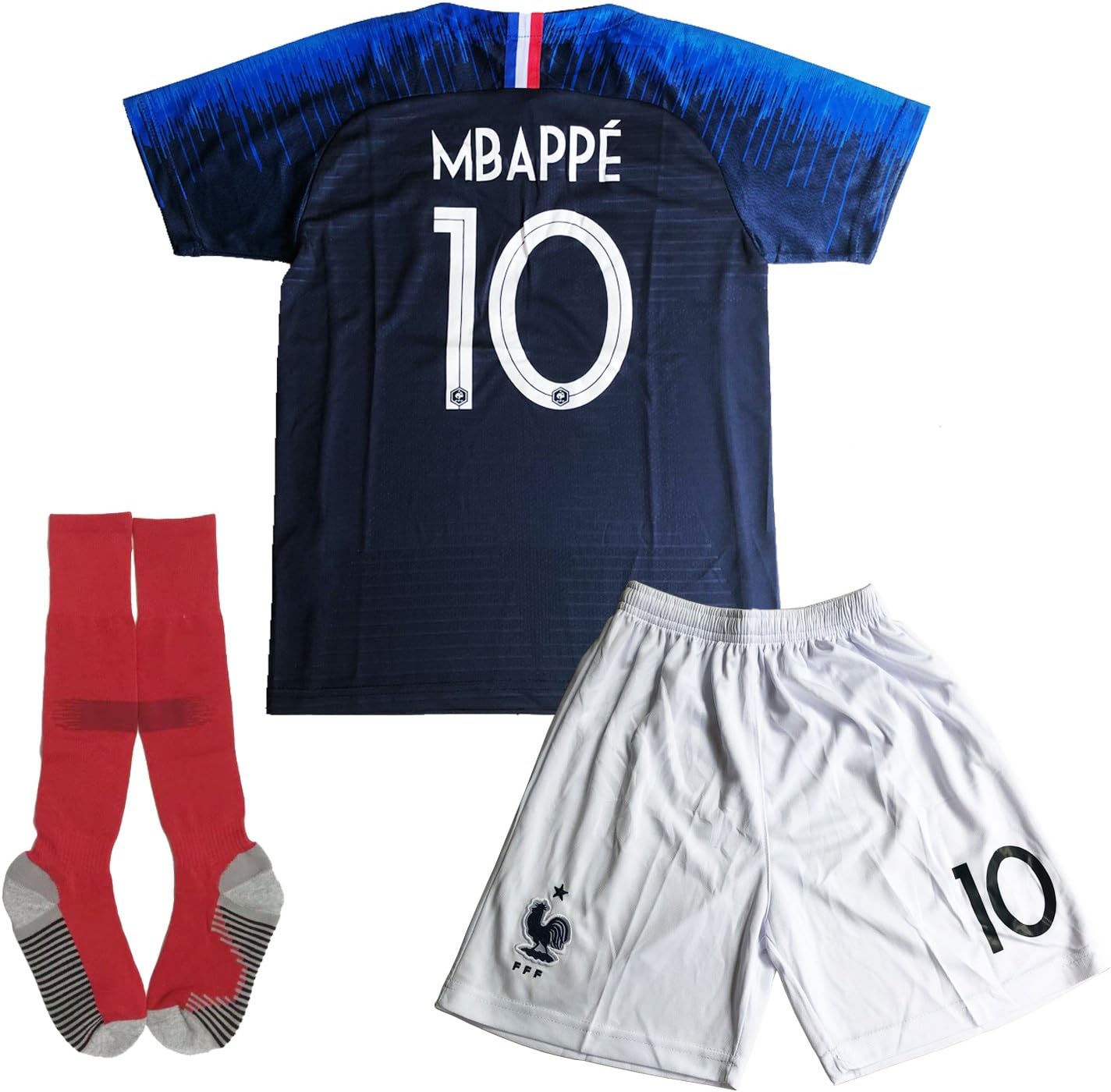 GLL SPORT New 2018#10 MBAPPE Home Yellow Kids Soccer Football Jersey Shorts Socks Youth Sports Kit (11-12 Years)