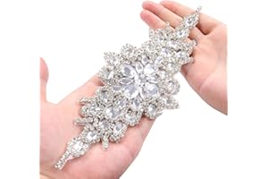 ShiDianYi Elegant Sash/Wedding Applique - Rhinestones Hot Fix or Sew On Belt Sash for Dress