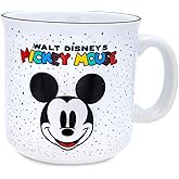 Disney Mickey Mouse Rainbow Ceramic Camper Mug | Coffee Cup For Espresso, Cocoa, Tea | Holds 20 Ounces