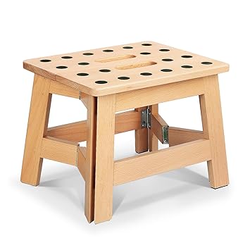wooden baby stool