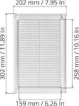 Awenta Plastic Air Vent Grille Cover 200x300mm White Insect Grid Fly Net view 2
