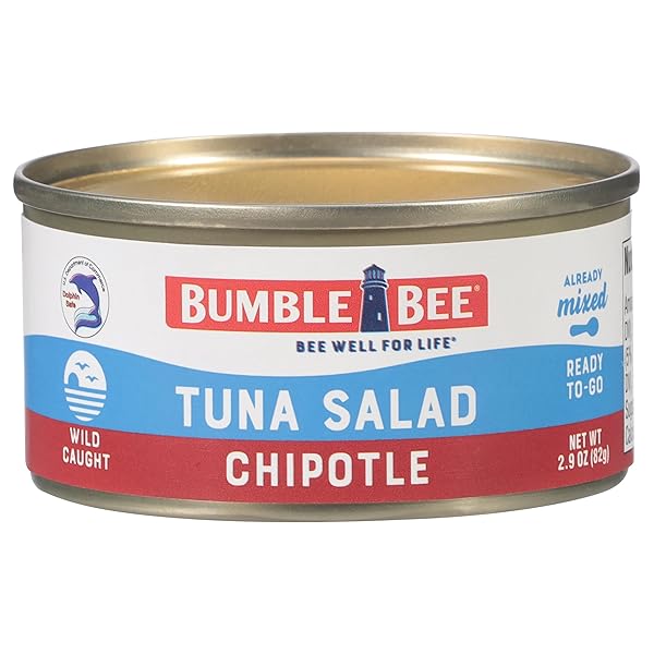 BUMBLE BEE SNACK ON THE RUN! PROTEIN SNACK PACK – 8G PROTEIN PER BOX – CHIPOTLE TUNA SALAD WITH CRACKERS KIT – READY TO EAT EASY-OPEN CAN – WILD CAUGHT MSC-CERTIFIED TUNA (PACK OF 1)