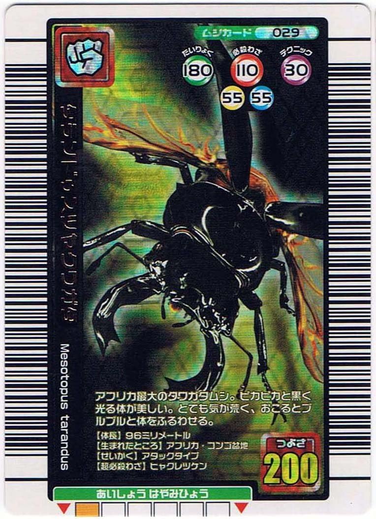 Amazon ムシキング Musi 029 05smg タランドゥスツヤクワガタ 金 ２００５年夏限定デザインカード トレカ 通販