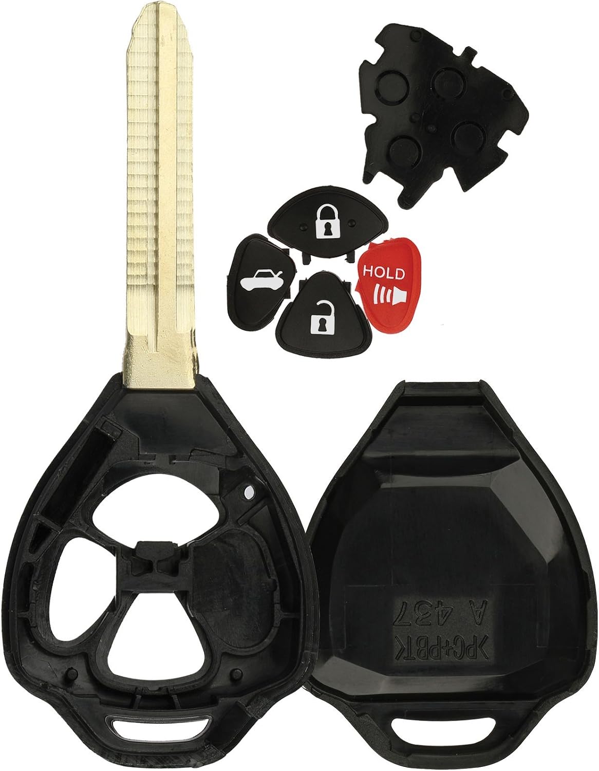 KeylessOption Keyless Entry Remote Fob Blank Key Blade Shell Case for Toyota RAV4 Venza Yaris Matrix Vibe xB - Image 4
