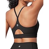 IUGA Sports Bras for Women Strappy Sports Bra Racerback Padded Workout Yoga Gym Y Back Tops with Removable Pads