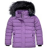 ZSHOW Girls' Puffer Jacket Soft Fleece Lined Warm Hooded Winter Coat