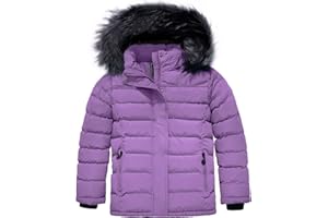 ZSHOW Girls' Puffer Jacket Soft Fleece Lined Warm Hooded Winter Coat