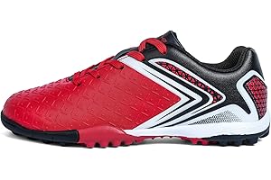 FEETHING Girls Boys Indoor Soccer Shoes Kids Turf Training Football Cleats Youth TF Durable Futsal Soccer Sneaker Littel/Big Kid