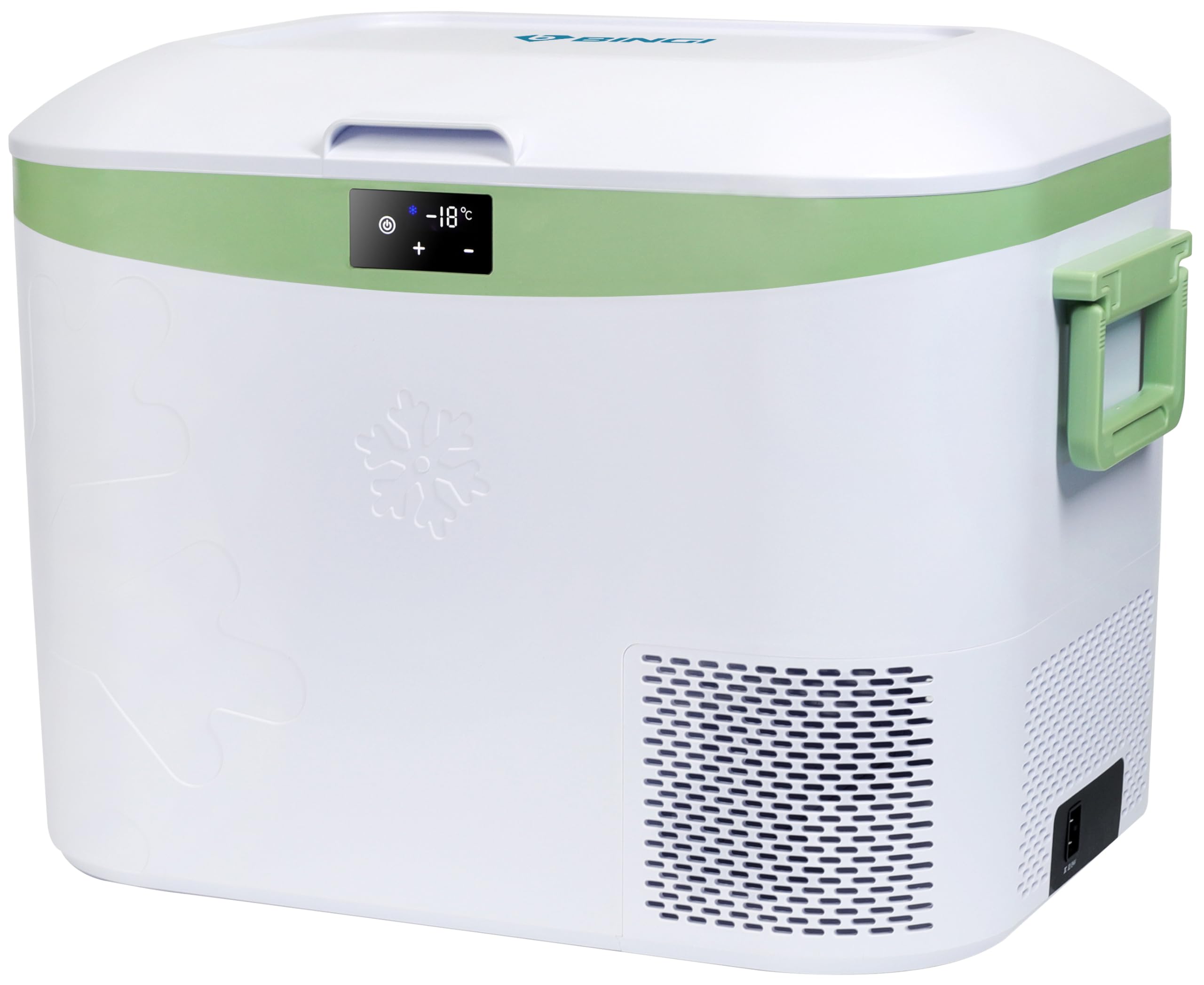 BINGI Kompressor Kühlbox 18L Tragbarer 12V Auto-Kühlschrank 12/24V DC und 230V AC Mini Gefrierschrank für Auto, LKW, Camping, Wohnmobil und Zuhause (15℃ bis -18℃)