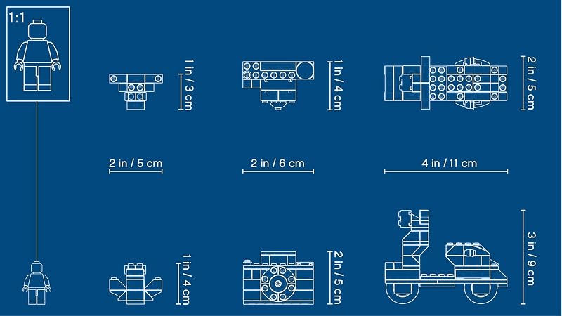 Lego 10698 classic grande caixa de peças criativas, brinquedos para meninos e meninas de 4 anos ou mais, 2 bases verdes, animais, casas e carros de brinquedo, conjunto de construção